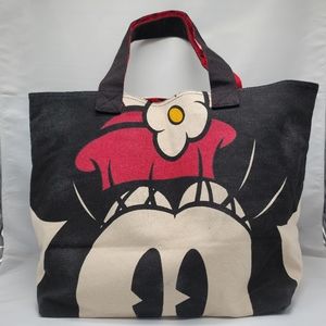 Minnie Mickey Eyes Canvas Tote Disney Store Polka Dots
